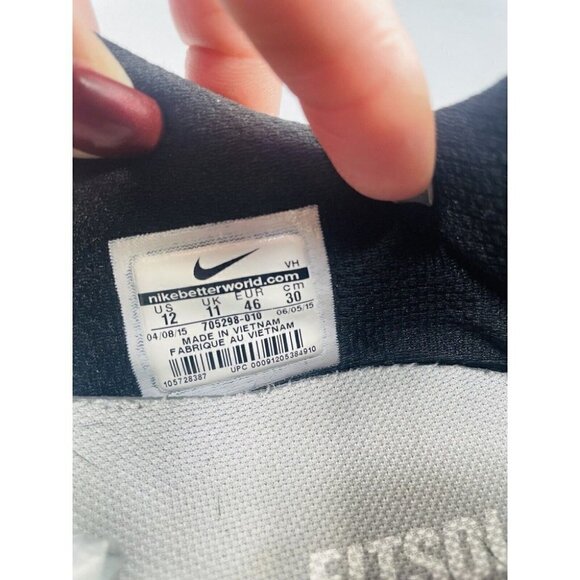 Nike Women's Flex Fury Athletic Black White Running Shoes Sneakers Size 12 - Picture 9 of 10